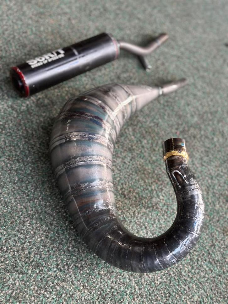 Stage6 R/T 70/80cc bovenlangse uitlaat AM6 Beta RR, Fietsen en Brommers, Brommeronderdelen | Algemeen, Zo goed als nieuw, Uitlaat