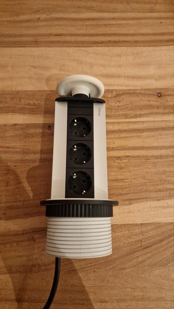 Evoline Port 3 Uittrekbaar Stopcontact Wit, Doe-het-zelf en Verbouw, Elektra en Kabels, Ophalen of Verzenden