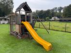 Speelhuisje met glijbaan & schommel, Kinderen en Baby's, Speelgoed | Buiten | Speeltoestellen, Ophalen, Gebruikt, Glijbaan, Aanbouwonderdeel