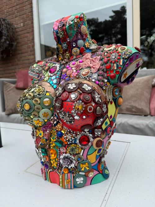 Handgemaakt Borstbeeld met Stenen, Antiek en Kunst, Kunst | Beelden en Houtsnijwerken, Ophalen