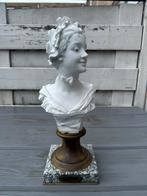Georges v.d Straeten Antiek  Porselein sculptuur op brons, Antiek en Kunst, Ophalen of Verzenden