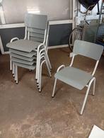 6 Vintage school stoelen stapelbaar !, Huis en Inrichting, Stoelen, Ophalen, Zo goed als nieuw, Bruin