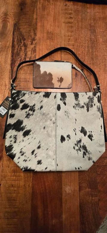 NEXT Leren Schoudertas Koeienhuid  beschikbaar voor biedingen