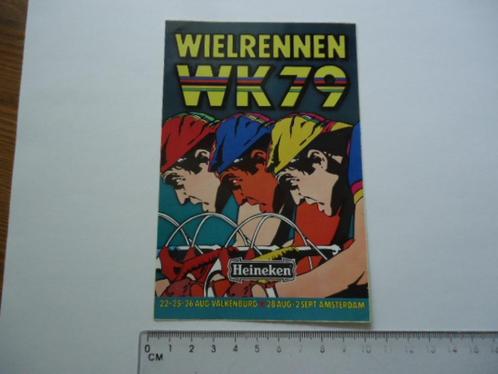 sticker oud Heineken Wielrennen WK 1979 valkenburg retro, Verzamelen, Stickers, Zo goed als nieuw, Bedrijf of Vereniging, Verzenden