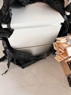 3 Witte Nachtkastjes met 2 Lades - Zo Goed Als Nieuw, Ophalen, Zo goed als nieuw, Met lade(s), 25 tot 50 cm