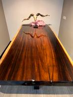 Showroomuitverkoop! Epoxy boomstam eettafel, Nieuw, Vijf personen of meer, Rechthoekig, 50 tot 100 cm