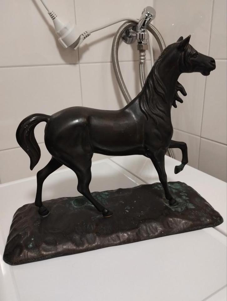 Bronzen paard hengst, Antiek en Kunst, Antiek | Koper en Brons, Ophalen of Verzenden