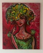 Groot schilderij Marcel de With Mademoiselle, Antiek en Kunst, Kunst | Schilderijen | Modern, Ophalen