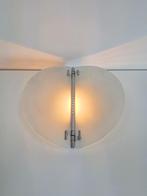 Vintage metalarte verte p plafondlamp wandlamp Spanje ‘80, Gebruikt, Vintage, Ophalen of Verzenden, Glas