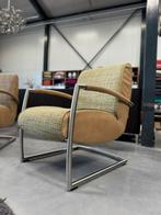 2 Brees new world Fauteuils stof leer Design stoel, Brees new world, 75 tot 100 cm, Ophalen of Verzenden, Zo goed als nieuw