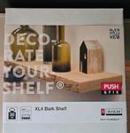 3 Houten Wandplanken met Boomschors Detail, Ophalen, Gebruikt