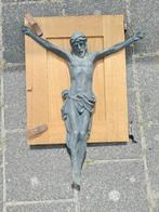 Groot, oud, bronzen, hangend  Christus beeld, Antiek en Kunst, Antiek | Religie, Ophalen