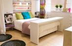 IKEA Malm rollende tafel, Huis en Inrichting, Slaapkamer | Bedden, Ophalen, Gebruikt, Wit, 190 cm of minder