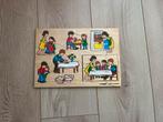 Simplex Houten Puzzel met nopjes. Jaren ‘70., 2 tot 4 jaar, Gebruikt, 10 tot 50 stukjes, Ophalen of Verzenden
