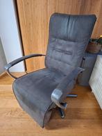 Grijze fauteuil met relaxfunctie, Ophalen, Gebruikt, 75 tot 100 cm, Metaal