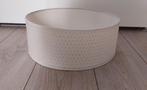 Plafond lamp cremewit, kunstof,  rotan style, Ophalen, Zo goed als nieuw