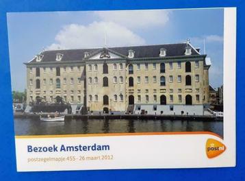 Postzegelmapje 455 - Bezoek Amsterdam 2012  beschikbaar voor biedingen