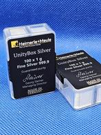 (9665)  HEIMERLE & MEULE BOX  100 X 1 GRAM  ZILVER BAARTJES, Postzegels en Munten, Edelmetalen en Baren, Ophalen of Verzenden