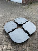Parasolvoet tegels vast te klikken gevuld met zand, Tuin en Terras, Parasols, Ophalen, Zo goed als nieuw, Minder dan 1 meter, Parasolvoet