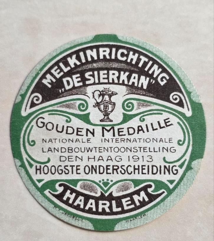 441) ORIGINELE SLUITZEGEL MELKINRICHTING DE SIERKAN HAARLEM, Postzegels en Munten, Postzegels | Thematische zegels, Plaats of Gebouw