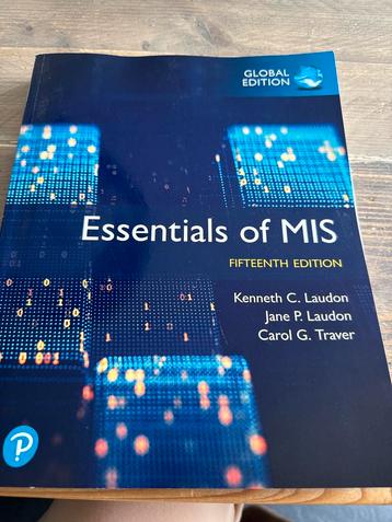 Essentials of MIS - Laudon, 15e editie beschikbaar voor biedingen