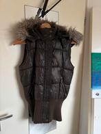 Bodywarmer met nep bontkraag - Maat S, Kleding | Dames, Ophalen of Verzenden, Gedragen, Maat 36 (S), Bruin
