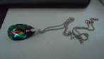 ketting met mistyck regenboog kristal hanger, Verzenden, Zo goed als nieuw, Zilver, Overige materialen