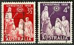 Australië 1958 kerstzegels sg306/307 -15, Ophalen of Verzenden, Gestempeld