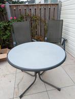 Mooie tuintafel met 2 stoelen te koop!, Tuin en Terras, Tuinsets en Loungesets, Kunststof, Gebruikt, Tuinset, Eettafel