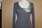 Enelle vlot stretch taupe tuniek mt 42 valt M KOOPJE, Kleding | Dames, Maat 38/40 (M), Overige kleuren, ., Nieuw