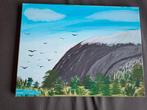 Zelfgemaakt schilderij van een landschap, Ophalen of Verzenden
