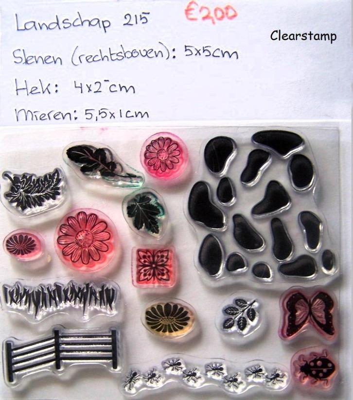 Landschap 215 Clearstamp, Hobby en Vrije tijd, Stempelen, Gebruikt, Clearstamp, Ophalen of Verzenden