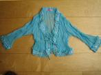 Small, princes, mt 6, luchtig aquablauw zomervestje met glit, Ophalen of Verzenden, Gebruikt, Meisje, Trui of Vest