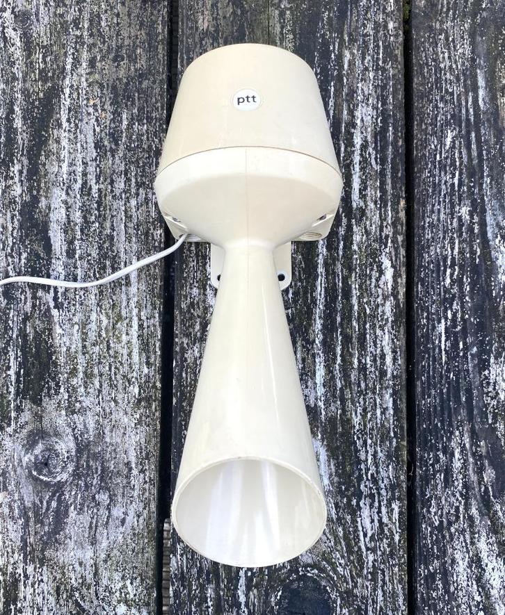 Leuke Vintage PTT Signaalhoorn - retro brocante Industrieel, Huis en Inrichting, Deurbellen, Gebruikt, Bedraad, Ophalen of Verzenden