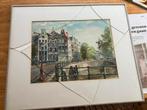 Theo Schaap Amsterdam . Aquarel 60x50 cm, Antiek en Kunst, Ophalen of Verzenden