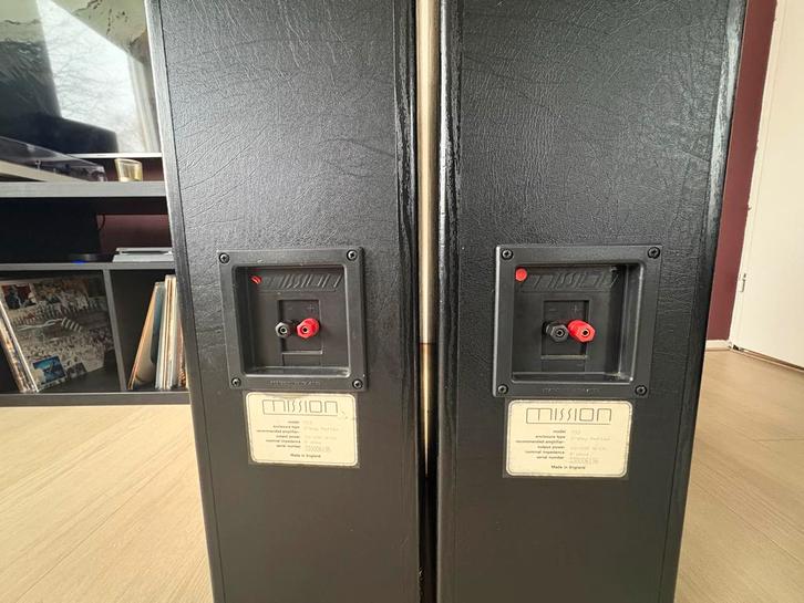 Mission 733 luidsprekers - Klassiek geluid!, Audio, Tv en Foto, Luidsprekers, Gebruikt, Front, Rear of Stereo speakers, 60 tot 120 watt