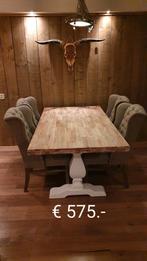 NU € 399.- landelijke Kloostertafel Eettafel, Huis en Inrichting, 200 cm of meer, Zo goed als nieuw, Vijf personen of meer, Rechthoekig