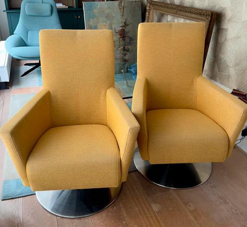 Goossens fauteuil geel, Huis en Inrichting, Fauteuils, Zo goed als nieuw, Stof, 50 tot 75 cm, Minder dan 75 cm, Ophalen