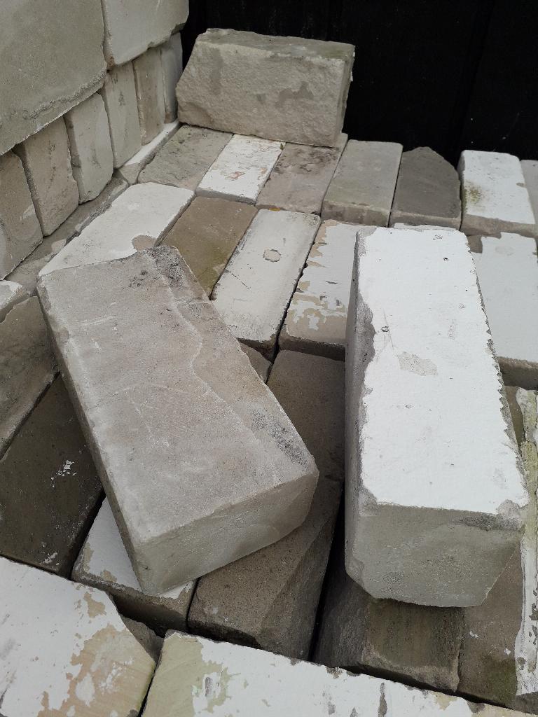 kalkzandstenen, Doe-het-zelf en Verbouw, Metselstenen, Ophalen, Gebruikt, Kalkzandstenen