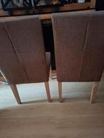 Eetkamerstoelen met hoge rugleuning, Huis en Inrichting, Stoelen, Ophalen, Bruin, Zo goed als nieuw, Vier