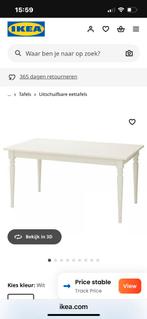 Ikea Ingatorp uitschuifbare eettafel + 4 stoelen, Huis en Inrichting, Tafels | Eettafels, 100 tot 150 cm, Ophalen of Verzenden