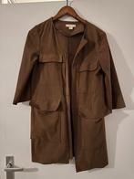 H&M suèdine jas maat 36 half lang met 3/4 mouwen, H&M, Bruin, Verzenden, Zo goed als nieuw