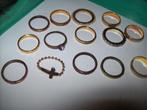 Ringen set 14 x Goudkleur Verschillende Soorten M 17 t/m 19, Sieraden, Tassen en Uiterlijk, Ringen, Met strass, Nieuw, Dame, Goud