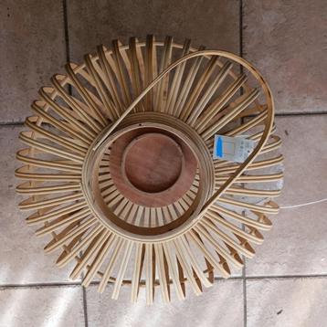 bamboo windlicht naturel rond nieuw beschikbaar voor biedingen