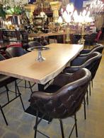 Statafel, stamtafel, mangohout/ijzeren onderstel, Ophalen of Verzenden, Nieuw