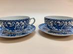 Japans eierschaal porseleinen theekop en schotel 2 x phoenix, Ophalen of Verzenden, Zo goed als nieuw, Overige stijlen, Kop(pen) en/of Schotel(s)