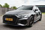 Audi A3 Sportback 30 TFSI S Edition 2022 Incl BTW | Black Op, 65 €/maand, Gebruikt, Euro 6, Leder en Stof