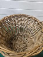 Mand bamboe grof gevlochten met hengsels, Huis en Inrichting, Woonaccessoires | Schalen en Manden, Ophalen of Verzenden, 'T Olde Gre-j