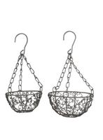 METALEN HANGMANDJES - SETJE 8,50, Tuin en Terras, Bloempotten, Rond, Nieuw, Ophalen of Verzenden, Minder dan 25 cm