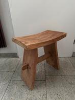 Teakhouten kruk – stevig, decoratief bankje, Ophalen, Gebruikt, Hout